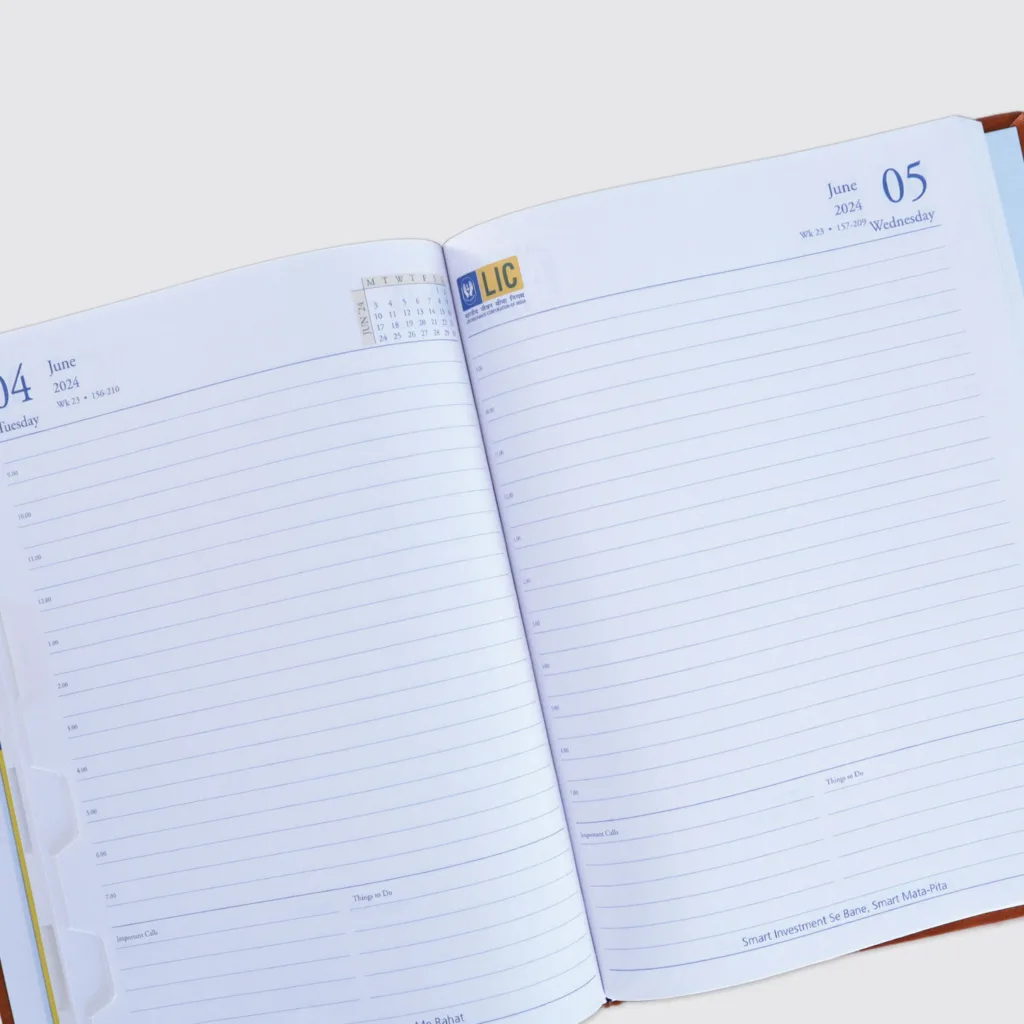 customized Logo-Print-on-Every-Page diary online